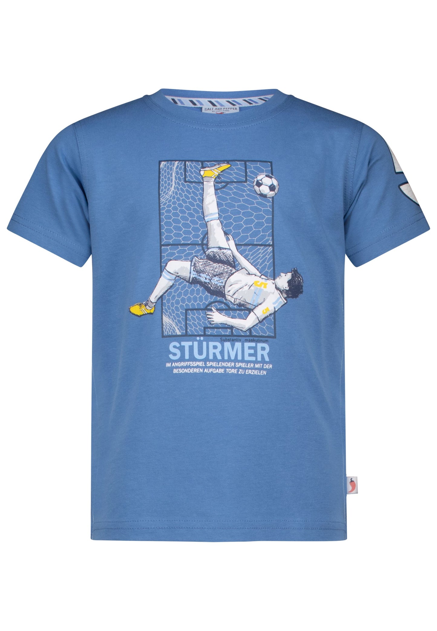 Salt and Pepper T-Shirt Fußball Stürmer light indigo - Musterteil
