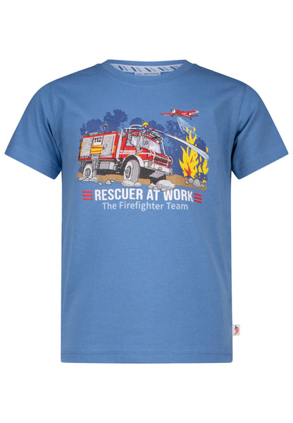 Salt and Pepper T-Shirt Feuerwehr Flugzeug midnight blue - Musterteil