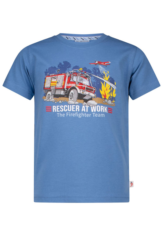 Salt and Pepper T-Shirt Feuerwehr Flugzeug midnight blue - Musterteil