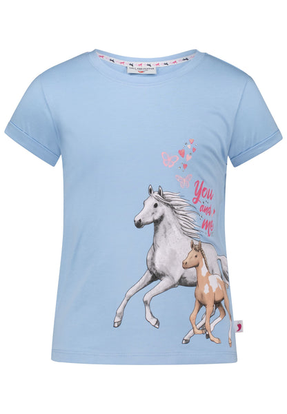 Salt and Pepper T-Shirt Pferd/Fohlen noble blue - Musterteil