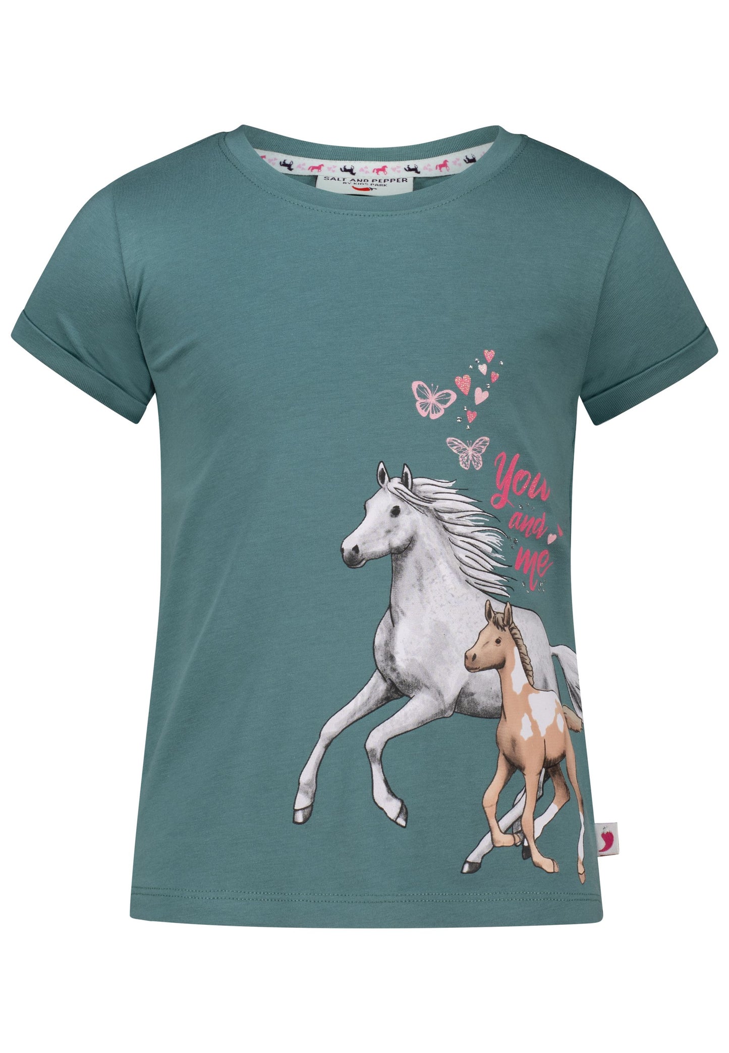 Salt and Pepper T-Shirt Pferd/Fohlen aloe green - Musterteil