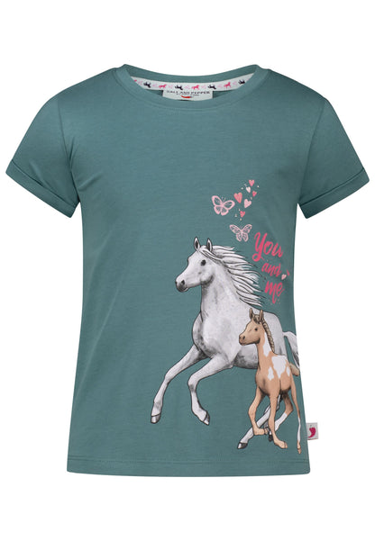 Salt and Pepper T-Shirt Pferd/Fohlen aloe green - Musterteil