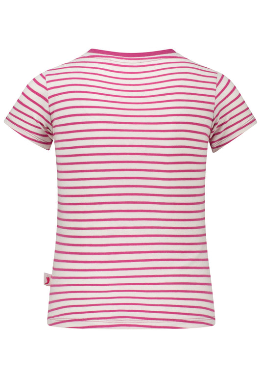 Salt and Pepper T-Shirt Pferde / Herz  Streifen camelia pink - Musterteil