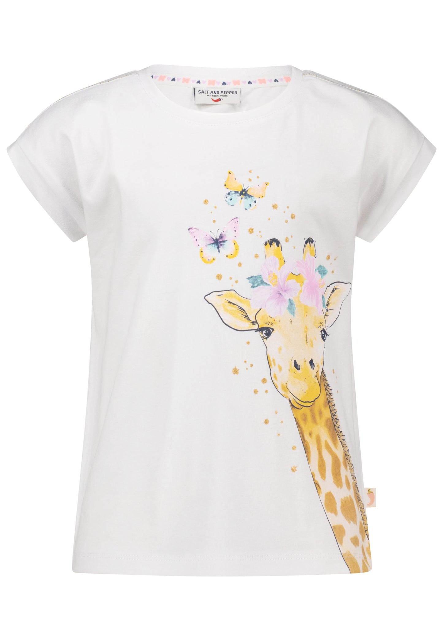 Salt and Pepper T-Shirt Giraffe weiß