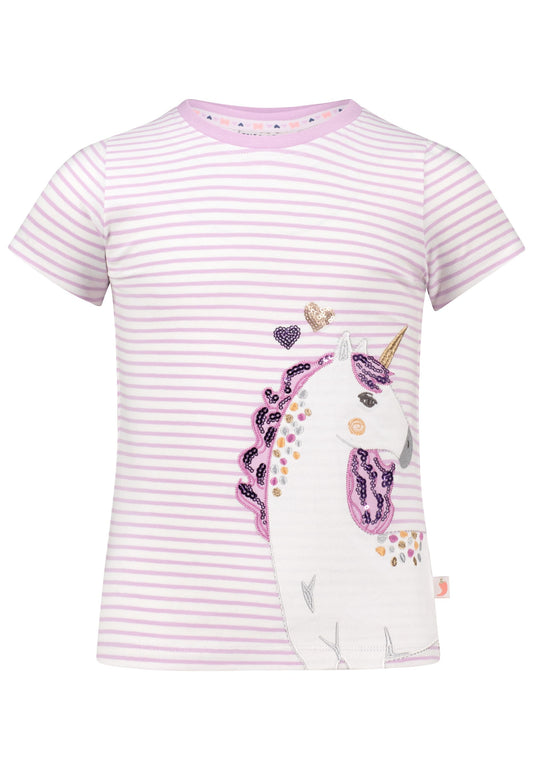 Salt and Pepper T-Shirt Einhorn Streifen lavender - Musterteil