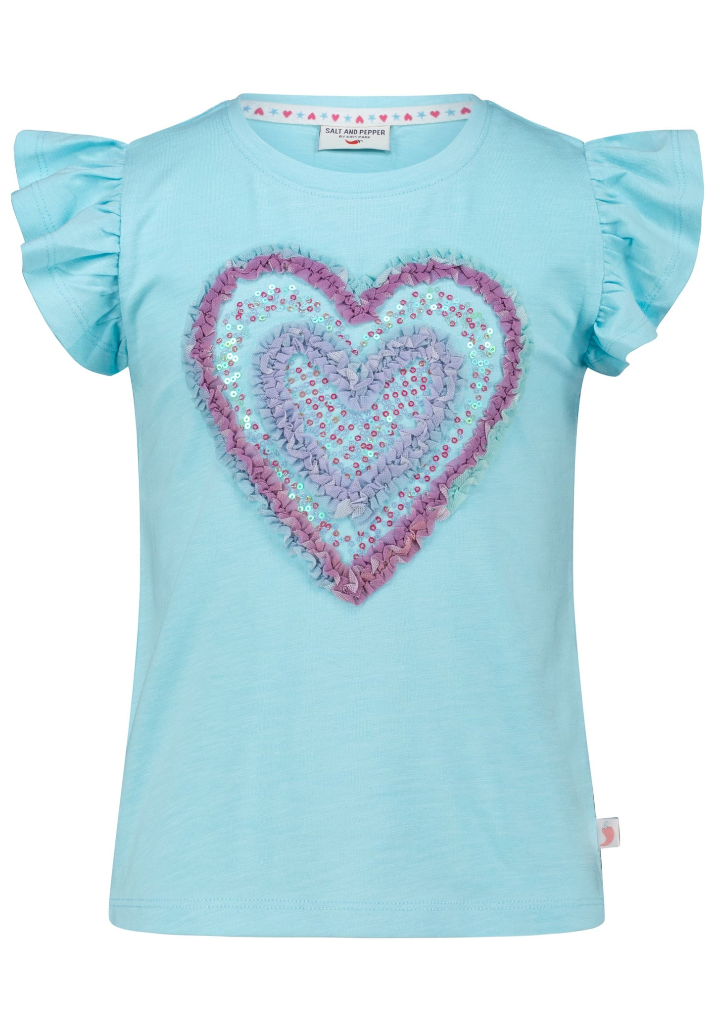Salt and Pepper T-Shirt 3D Herz curacao - Musterteil