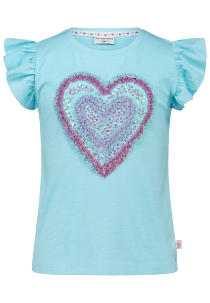 Salt and Pepper T-Shirt 3D Herz curacao - Musterteil