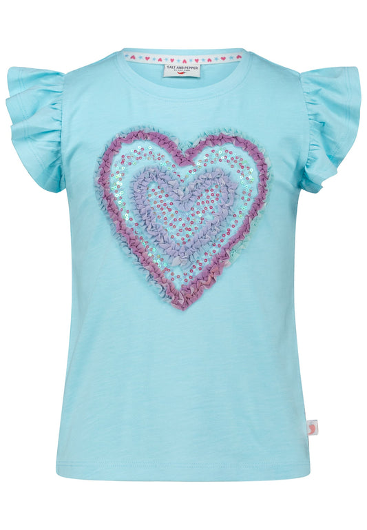 Salt and Pepper T-Shirt 3D Herz curacao - Musterteil