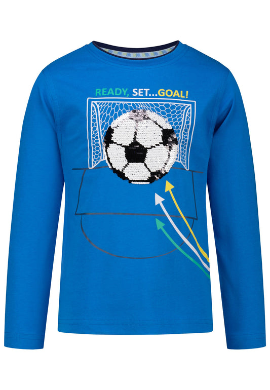 Salt and Pepper Shirt Fußball Wendepailletten monaco blue - Musterteil