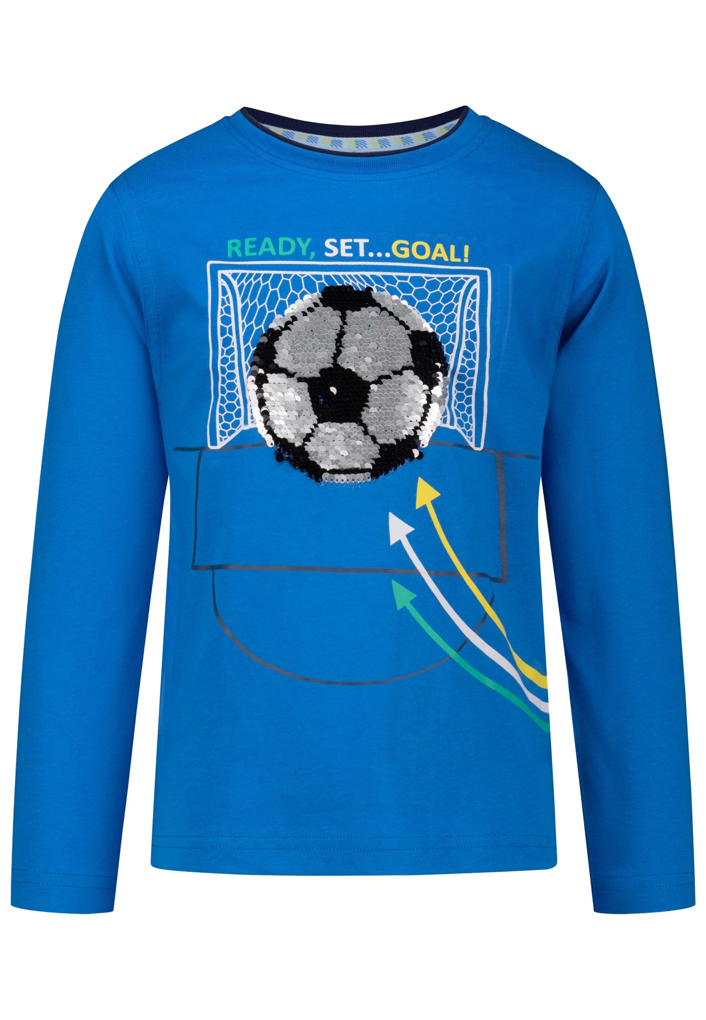 Salt and Pepper Shirt Fußball Wendepailletten monaco blue - Musterteil