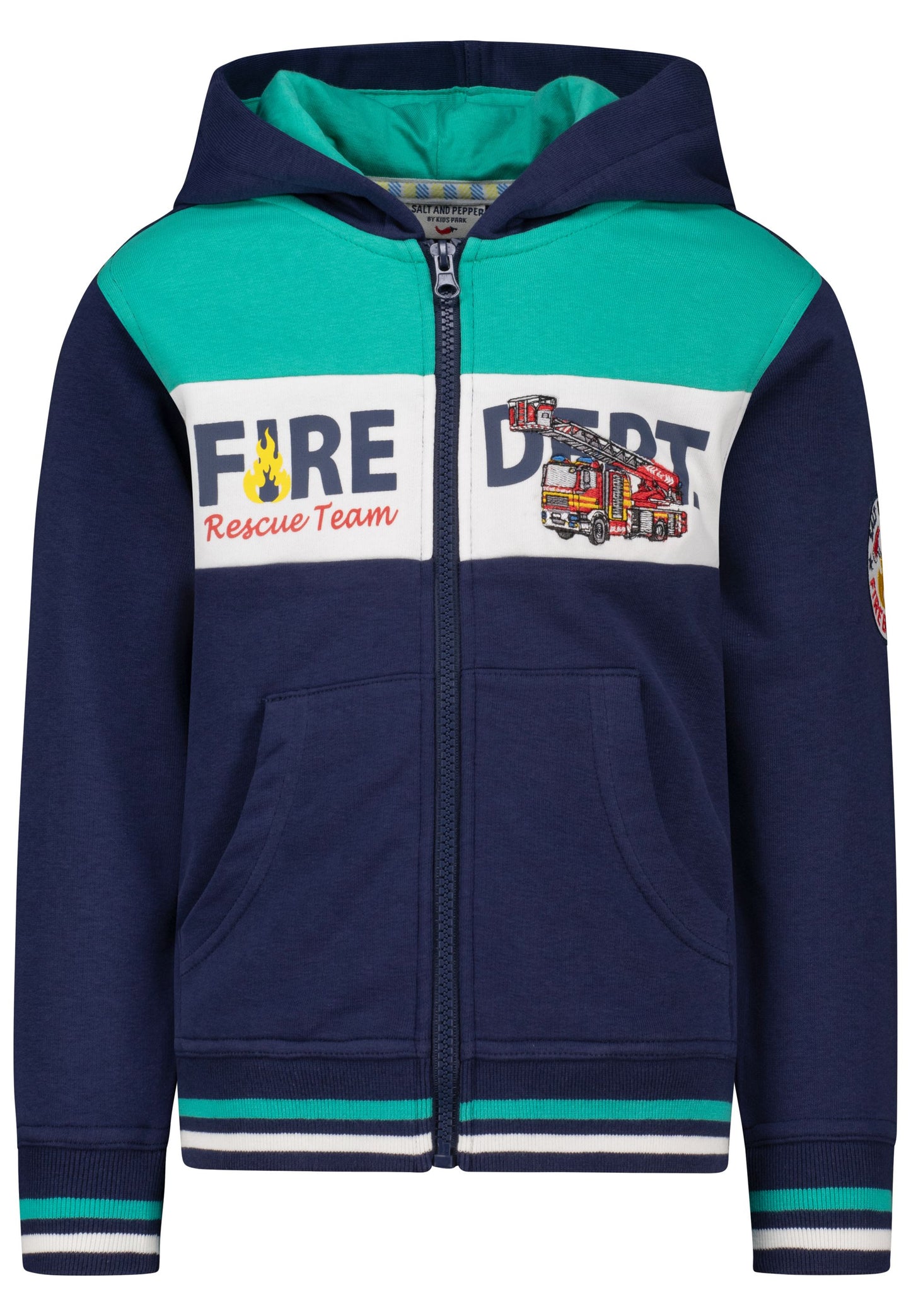 Salt and Pepper Sweatjacke Feuerwehr true navy - Musterteil
