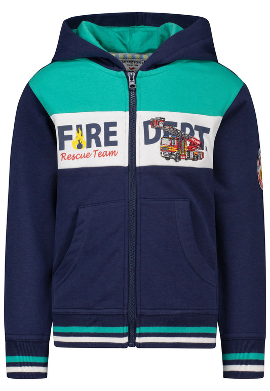 Salt and Pepper Sweatjacke Feuerwehr true navy - Musterteil