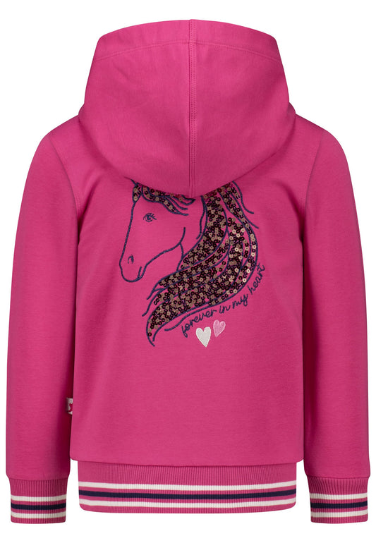 Salt and Pepper Sweatjacke Pferd camelia pink - Musterteil