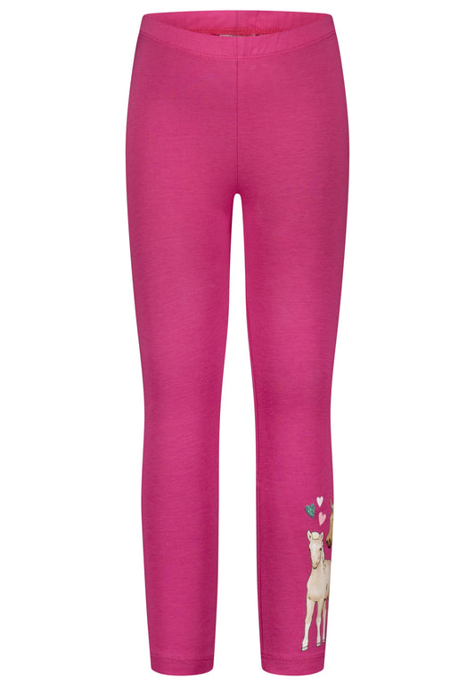 Salt and Pepper Legging Pferd/Fohlen Herzen camelia pink - Musterteil
