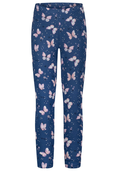Salt and Pepper Legging Schmetterlinge ink blue - Musterteil