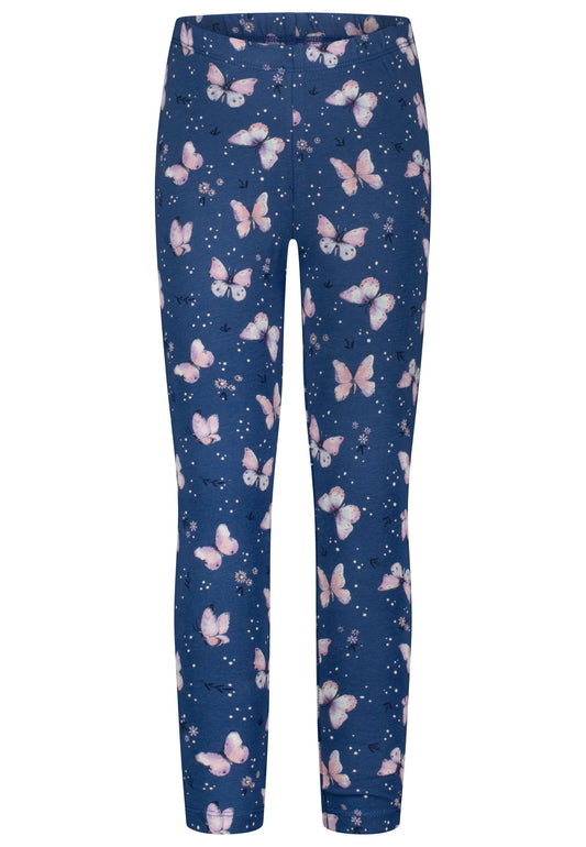 Salt and Pepper Legging Schmetterlinge ink blue - Musterteil