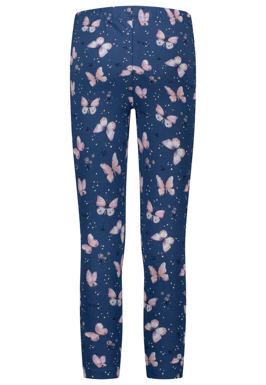 Salt and Pepper Legging Schmetterlinge ink blue - Musterteil