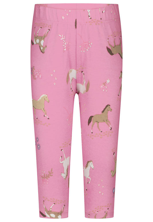 Salt and Pepper Caprilegging Pferde allover camelia pink - Musterteil