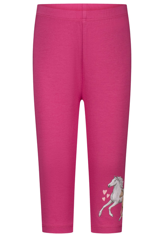 Salt and Pepper Caprilegging Pferd / Herz camelia pink - Musterteil