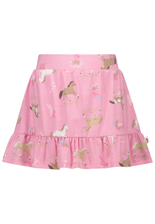 Salt and Pepper Skort (Rockshort) Pferde allover hot rose - Musterteil