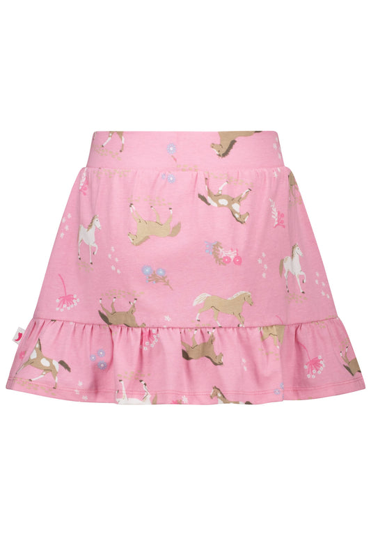 Salt and Pepper Skort (Rockshort) Pferde allover hot rose - Musterteil