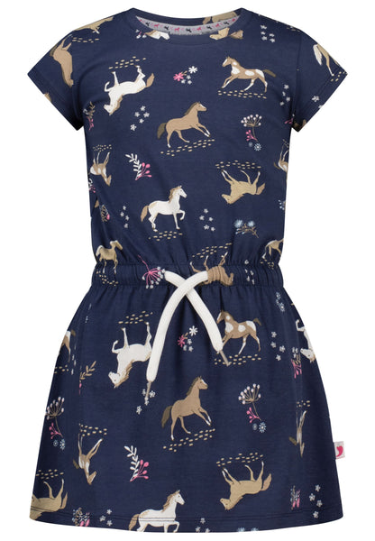 Salt and Pepper Shirtkleid Pferde allover true navy - Musterteil