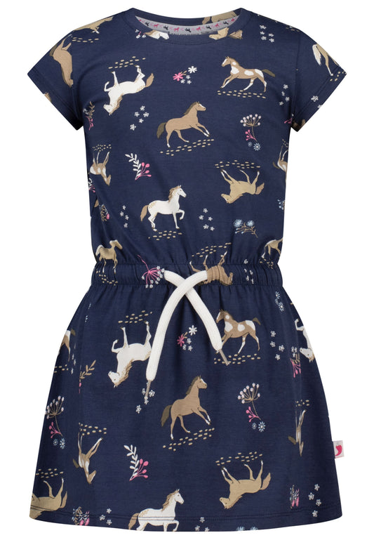 Salt and Pepper Shirtkleid Pferde allover true navy - Musterteil