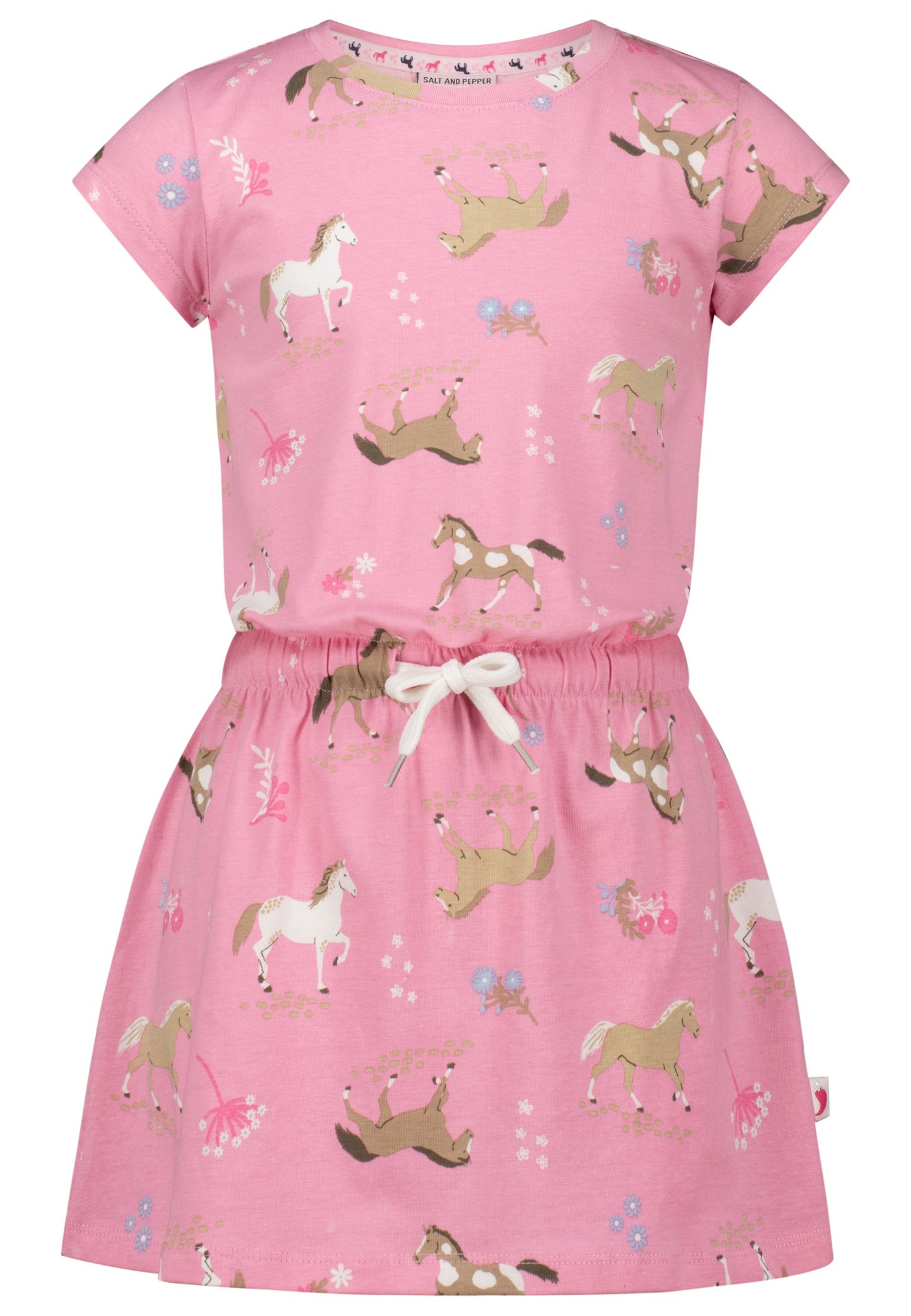 Salt and Pepper Shirtkleid Pferde allover hot rose - Musterteil