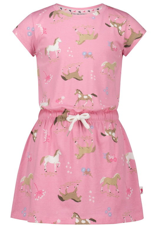 Salt and Pepper Shirtkleid Pferde allover hot rose - Musterteil