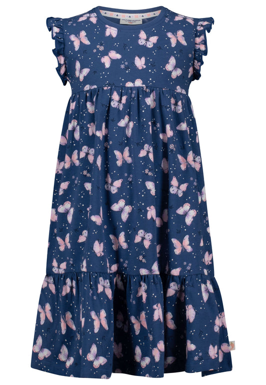 Salt and Pepper T-Shirtkleid Schmetterlinge allover ink blue - Musterteil