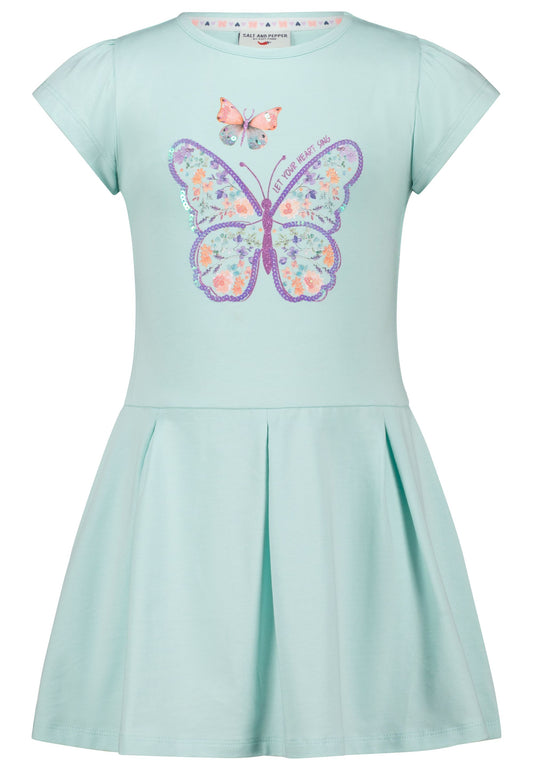 Salt and Pepper T-Shirtkleid Schmetterlinge peppermint - Musterteil