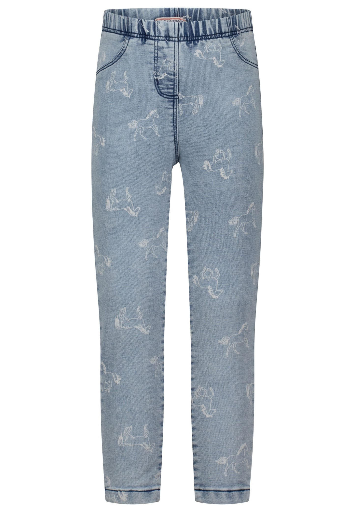 Salt and Pepper Jegging Pferde allover light blue - Musterteil
