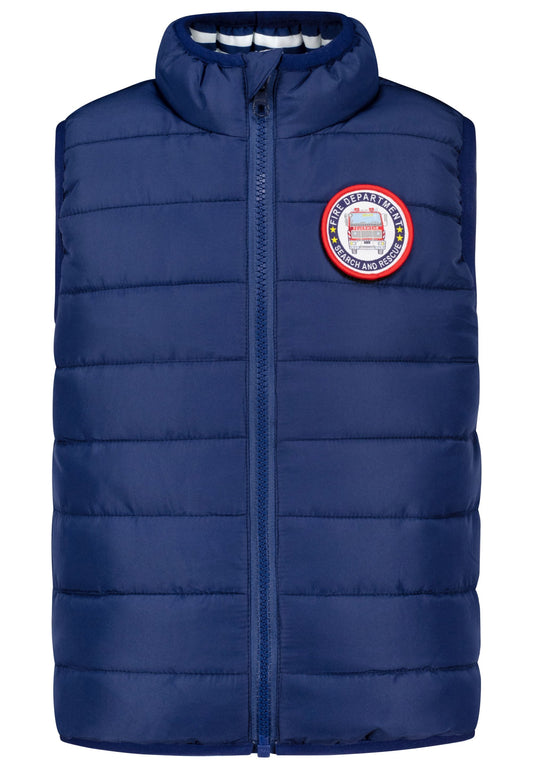 Salt and Pepper Wende-Steppweste Feuerwehr true navy - Musterteil