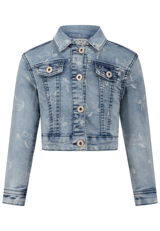 Salt and Pepper Jeansjacke Pferde allover light blue - Musterteil