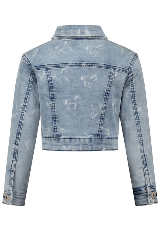 Salt and Pepper Jeansjacke Pferde allover light blue - Musterteil