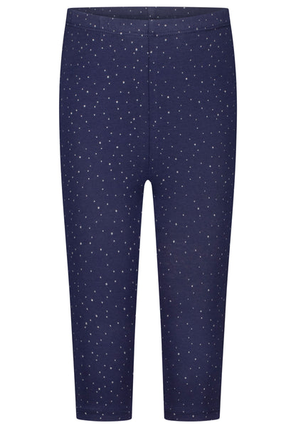 Topo Basic Caprilegging Glitzerpünktchen true navy - Musterteil