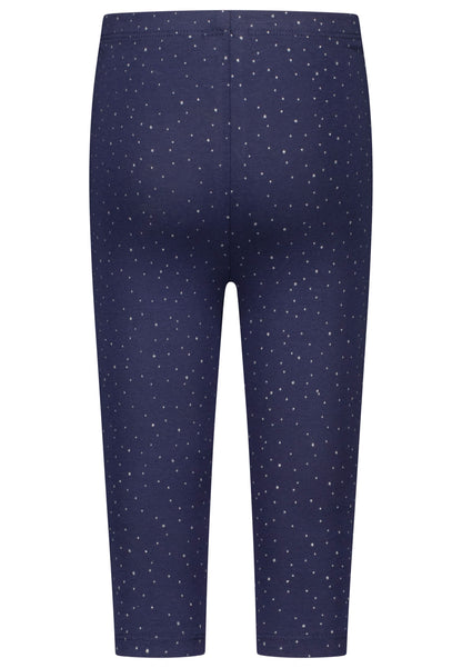 Topo Basic Caprilegging Glitzerpünktchen true navy - Musterteil