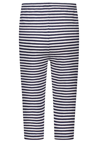 Topo Basic Caprilegging Ringel Blumen true navy - Musterteil