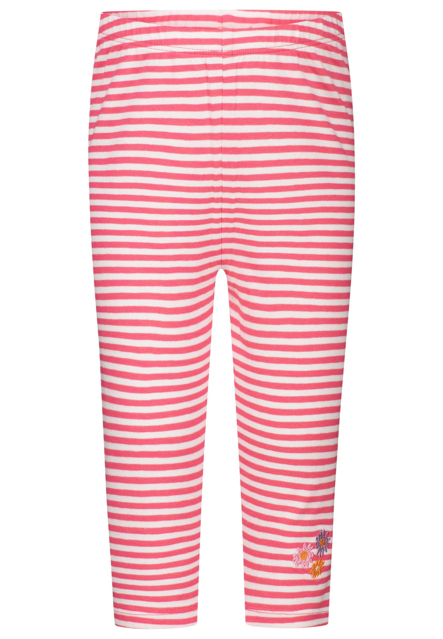 Topo Basic Caprilegging Ringel Blumen pink - Musterteil