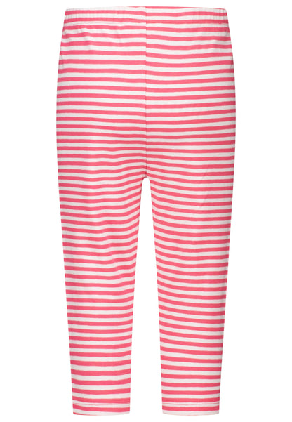 Topo Basic Caprilegging Ringel Blumen pink - Musterteil