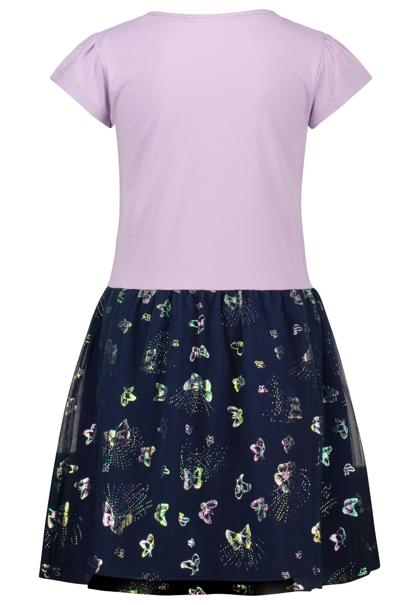 Topo Shirtkleid Schmetterling Tüllrock flieder navy - Musterteil