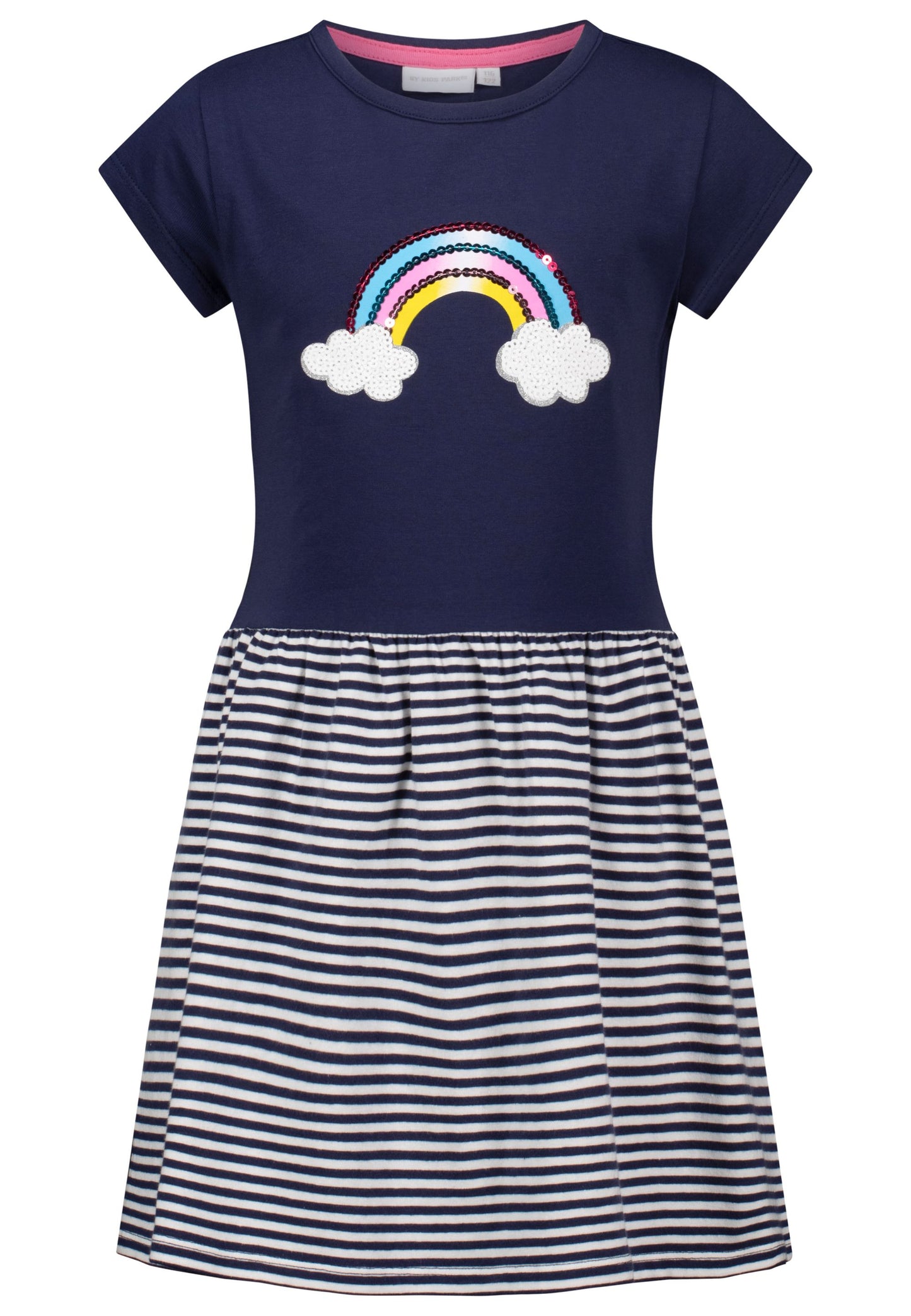 Topo Shirtkleid Regenbogen true navy - Musterteil