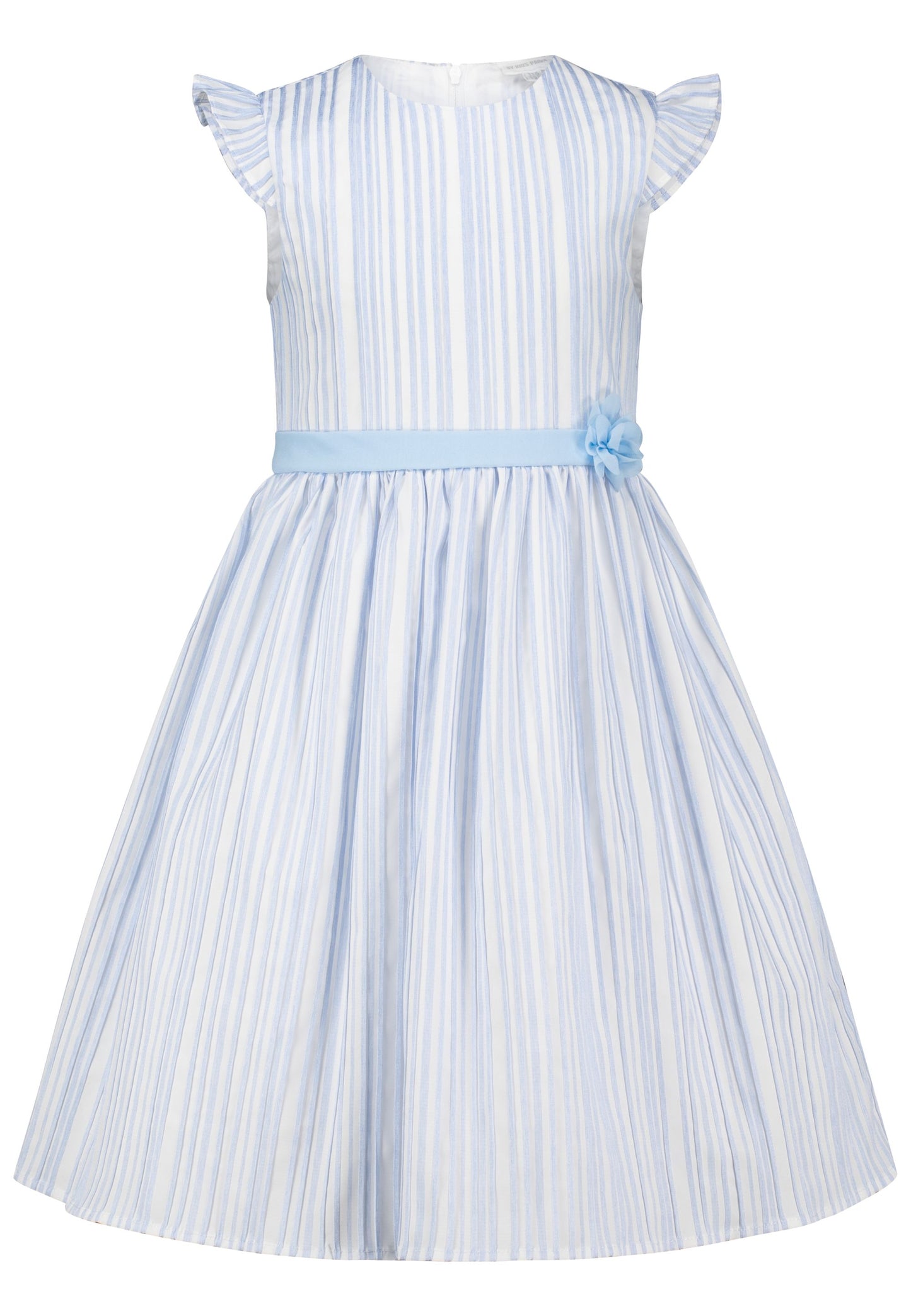 Topo Festkleid hellblau-weiß - Musterteil