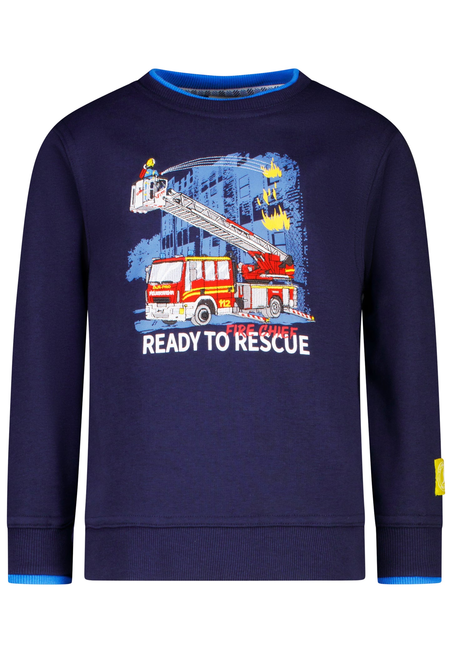 Salt and Pepper Sweatshirt Feuerwehr Rescue true navy - Musterteil