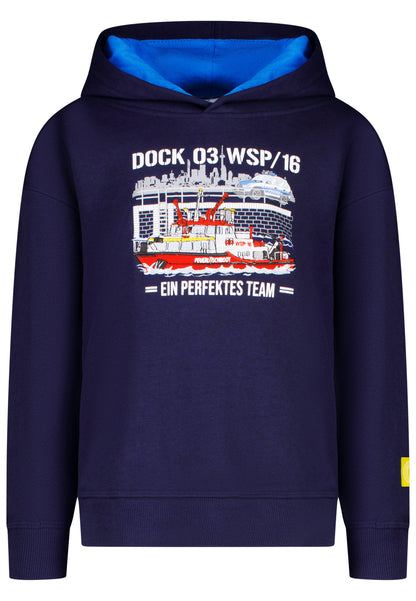 Salt and Pepper Kapuzensweat Feuerwehr / Polizei true navy - Musterteil