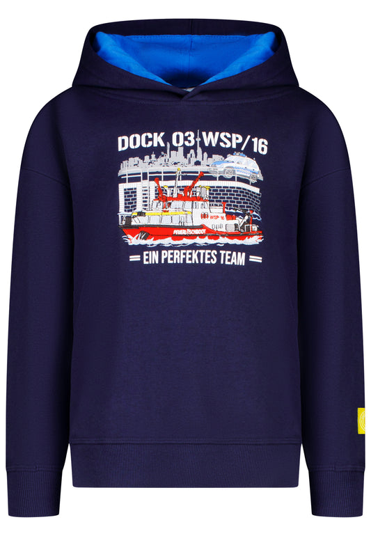 Salt and Pepper Kapuzensweat Feuerwehr / Polizei true navy - Musterteil