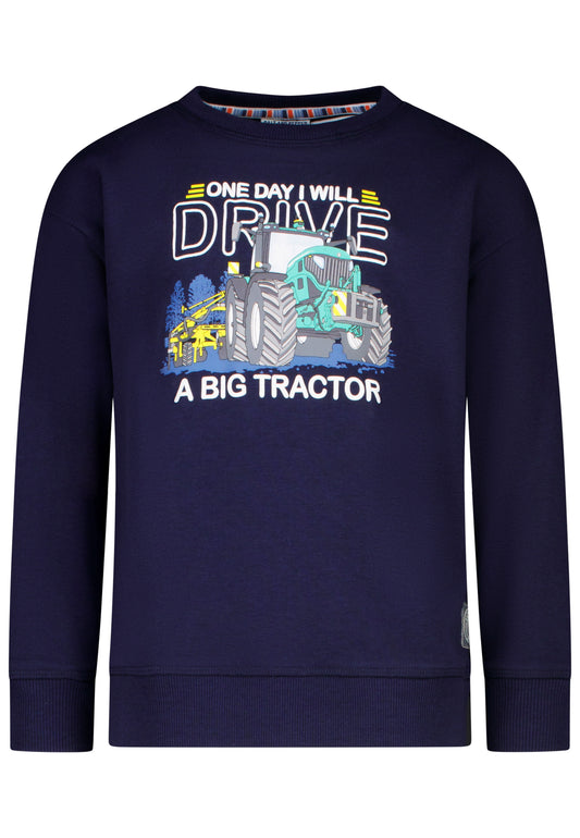 Salt and Pepper Sweatshirt A Big Tractor true navy - Musterteil