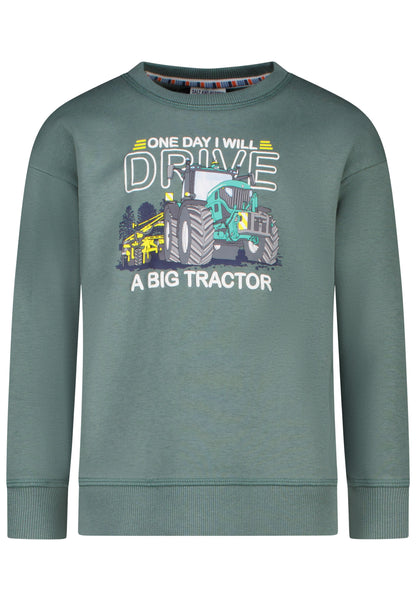 Salt and Pepper Sweatshirt A Big Tractor sage green - Musterteil