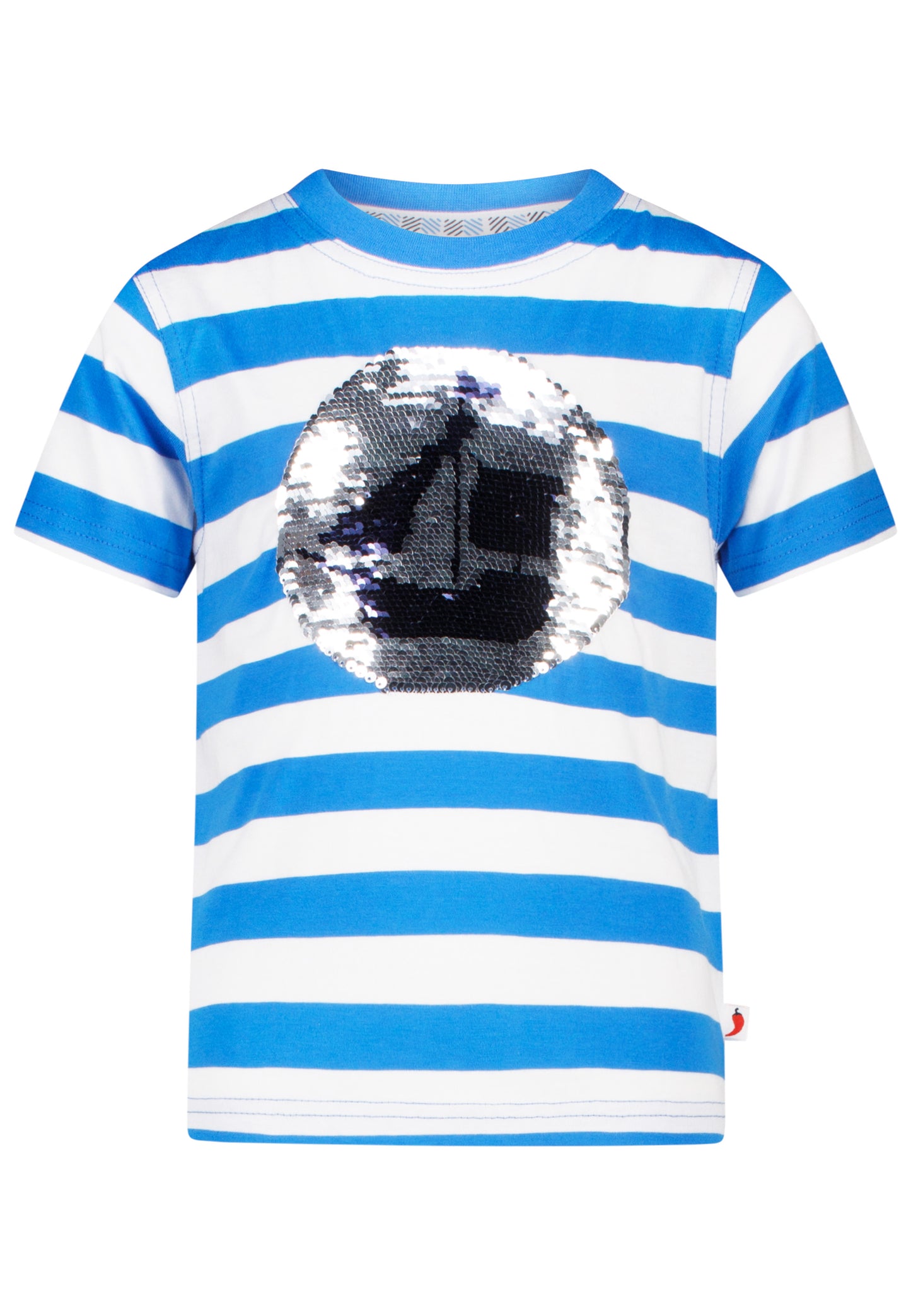 Salt and Pepper T-Shirt Piratenschiff Wendepailletten union blue - Musterteil