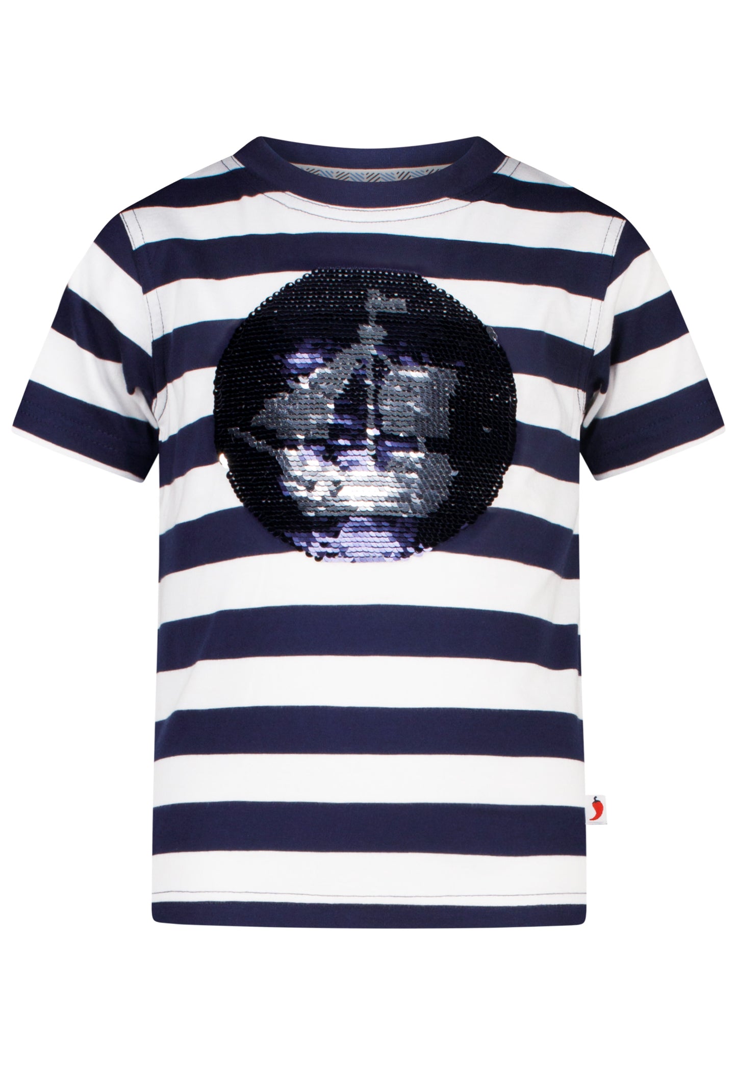Salt and Pepper T-Shirt Piratenschiff Wendepailletten true navy - Musterteil